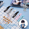 Cartoon black bullet for elementary school students, gel pen, 0.5mm