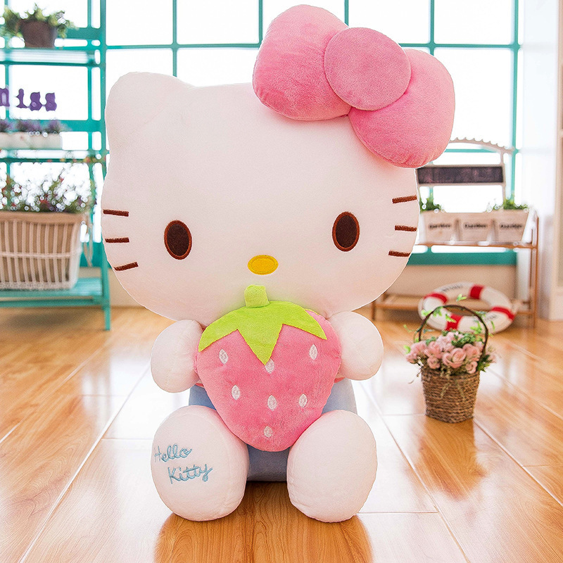 New fruit-themed KT cat plush toy doll, Kitty cat stuffed toy, claw machine doll, exchangeable gift for children and girls New fruit-themed KT cat plush toy doll, Kitty cat stuffed toy, claw machine doll, exchangeable gift for children and girls