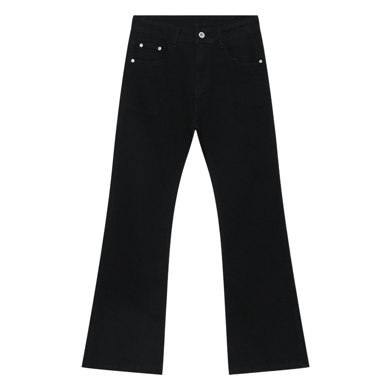 MTLCLOTHES ropa de hombre | Vaqueros bootcut elásticos ajustados negros sencillos estilo europeo y americano Four Seasons