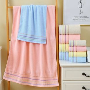 Bath Towel 100% Cotton Thickeneded Adult Household Large Bath Towel Hotel Gift Bath Towel Manufacturer Wholesale Can Embroider Log
