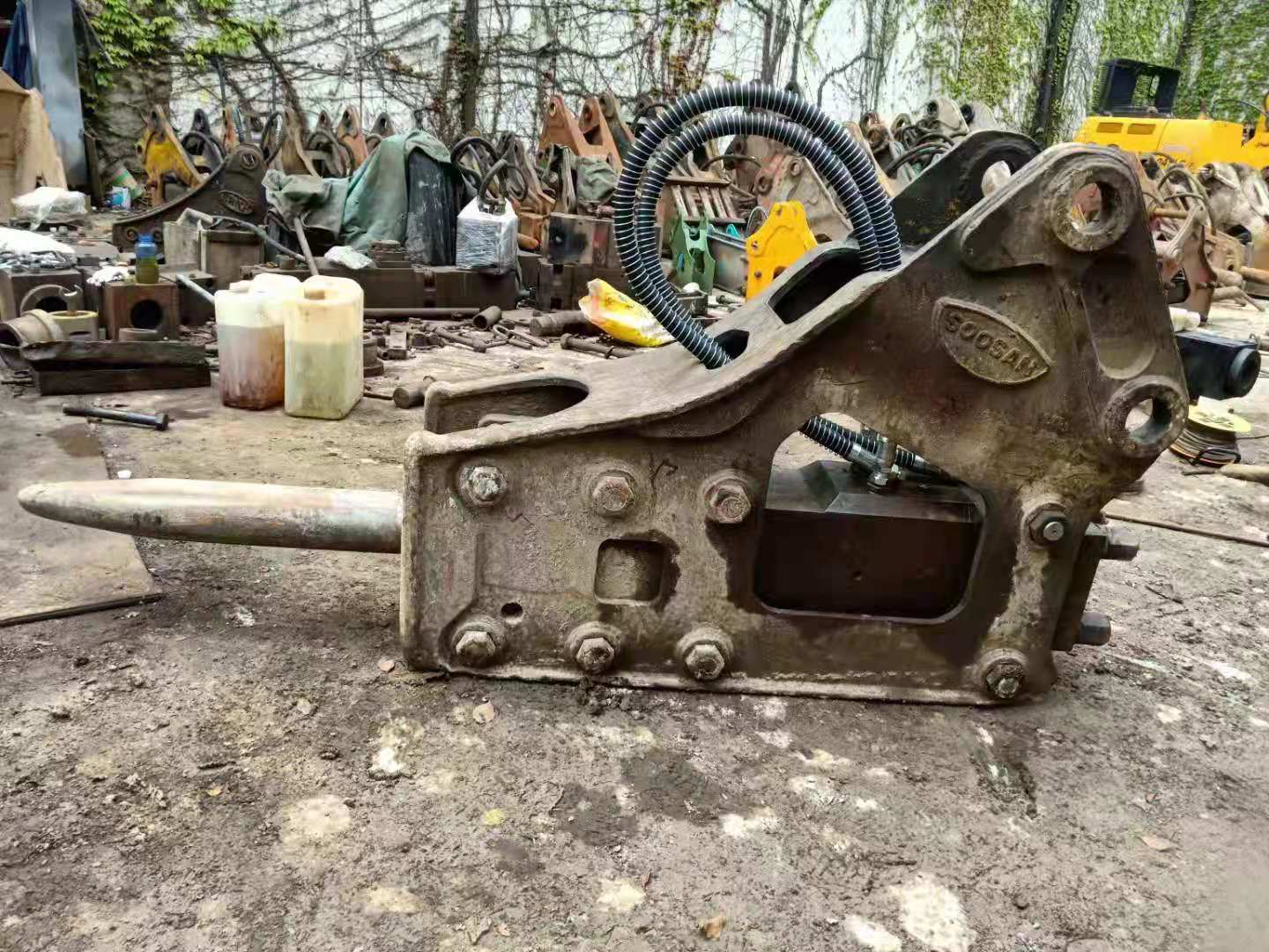 二手水山140破碎锤韩国水山炮头整机进口锤原装活塞内脏视频有