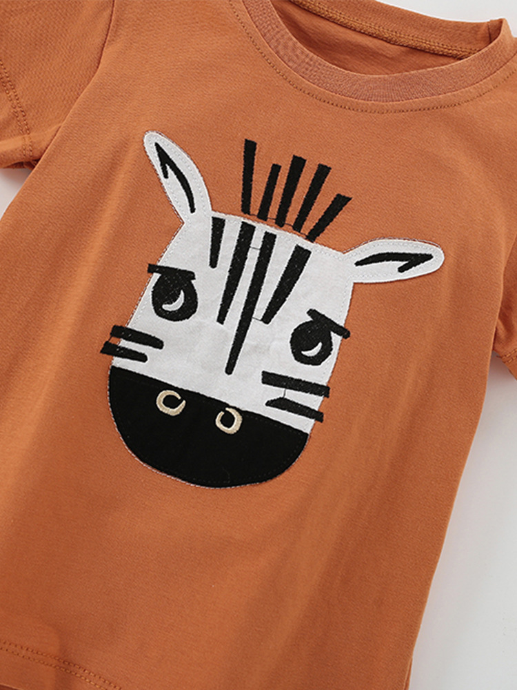 Transfronterizos para malwee set de niños verano nuevo estilo europeo y americano de cuello redondo camiseta de manga corta ropa para el hogar