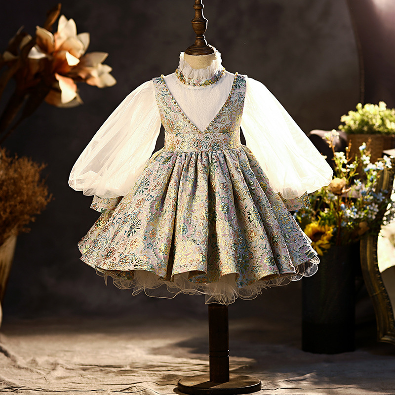 Princess Dress Birthday Gown Spring New Girls' Dress Baby Girl 100th Day Birthday Dress