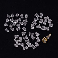 Cross-border supply bullet head silicone earplugs transparent anti-slip ear studs accessories DIY ear accessories ear cap earplugs