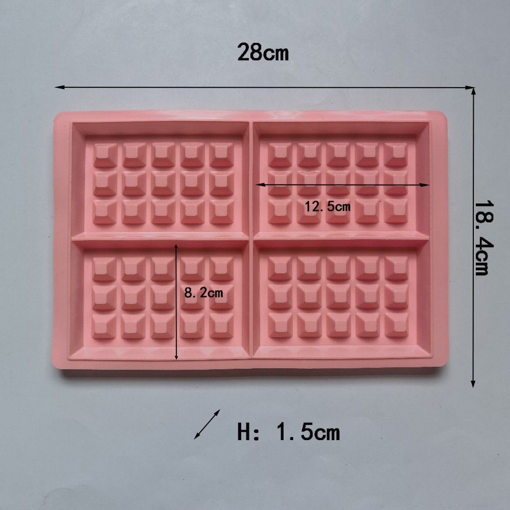 Waffle Square 429 chocolate pastel de silicona molde de jalea torta molde de pan herramientas de horneado