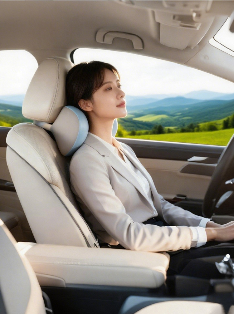 Car headrest neck pillow car headrest lumbar suit car adjustable waist cushion driver lumbar pillow sedentary
