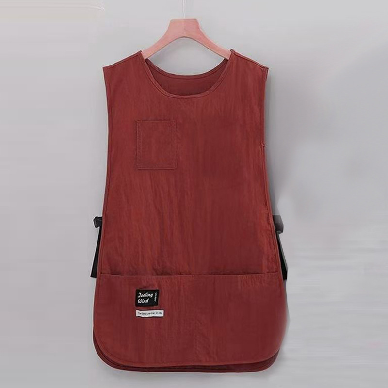 新型2025年防水ベストエプロンカスタムキッチン家庭用カフェ作業服延長男女共通|undefined