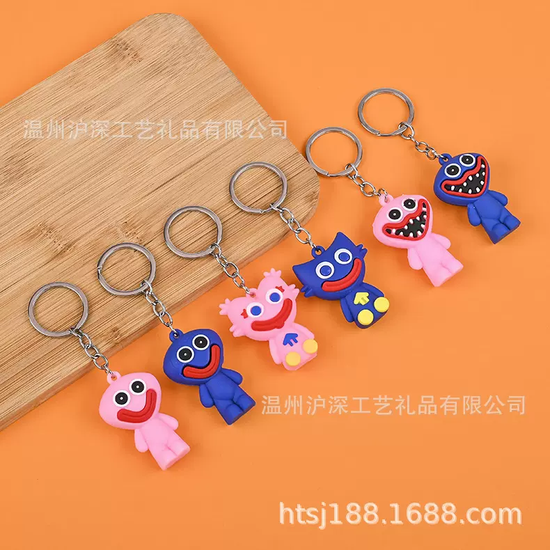 跨境poppy playtime波比钥匙扣 创意卡通huggy wuggy游戏公仔礼品