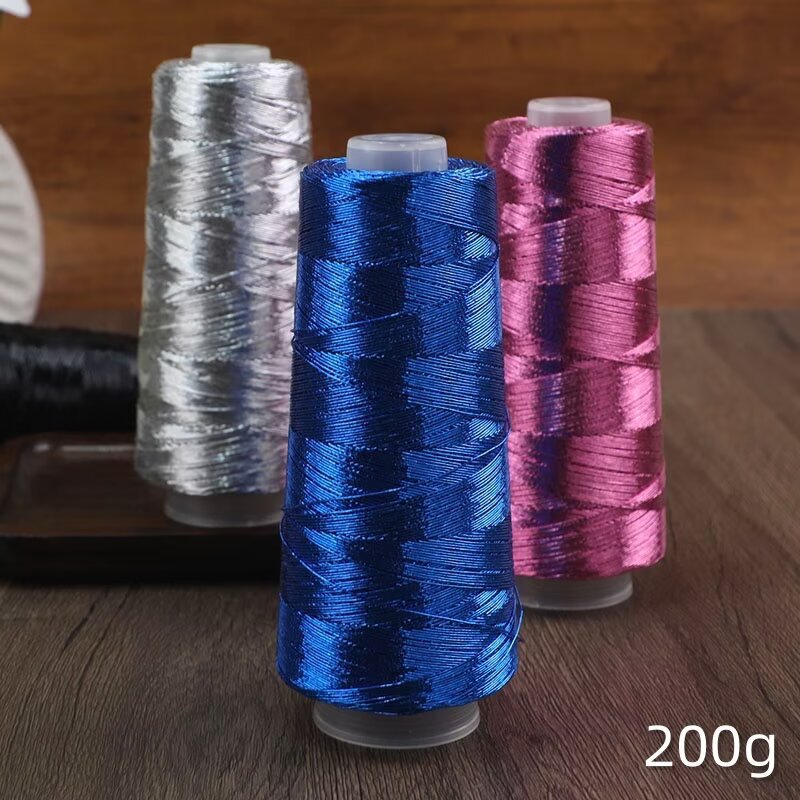 Feve同款网红银色包芯纱 金丝吊牌绳金葱线特色编织线碎银子包线