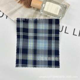 蓝色系TR色织格子布料JK百褶裙子校园制服西装服装面料发圈发箍XY