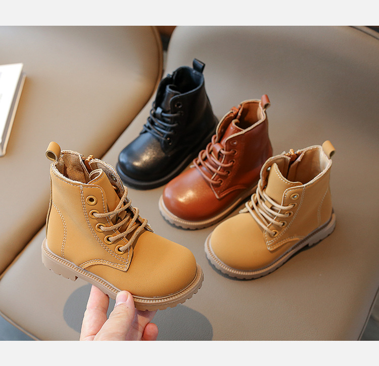 Martin da ragazza 2024 autunno nuovi bambini stile inglese sottile scarpe da ragazzo stivali in pelle per prestazioni studentesche_voghion.com