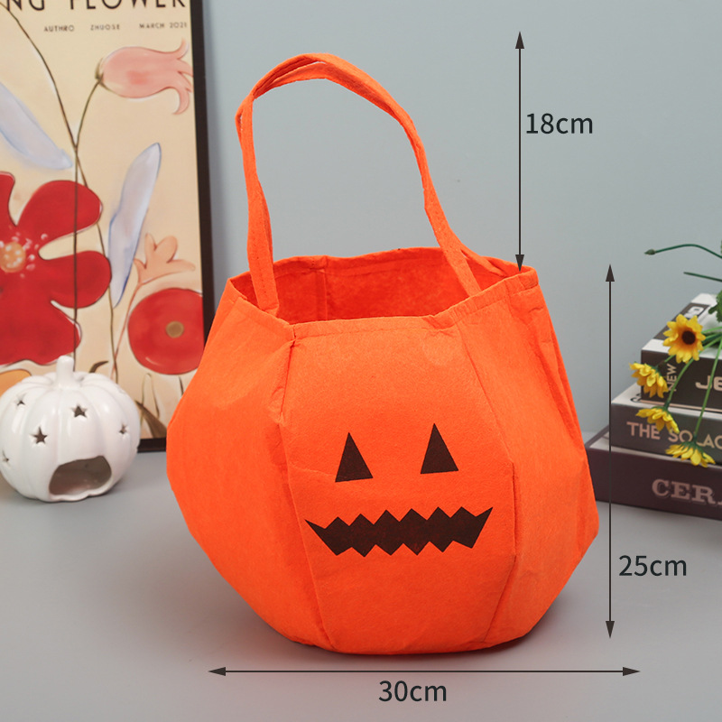Bolsas de dulces de Halloween, bolsas de dulces, bolsas de calabaza tridimensionales portátiles, regalos para niños, accesorios del festival de fantasmas, bolsas de Halloween transfronterizas