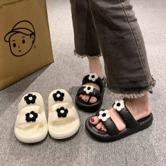 厚底涼拖鞋女 夏季外穿時尚小雛菊軟底拖鞋 EVA防滑底涼拖女批發