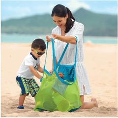 Store Wholesale Outdoor Single Shoulder Mesh Bag Large and Small Size Beach Toys Fast Storage Sand Scooping Tools Miscellaneous