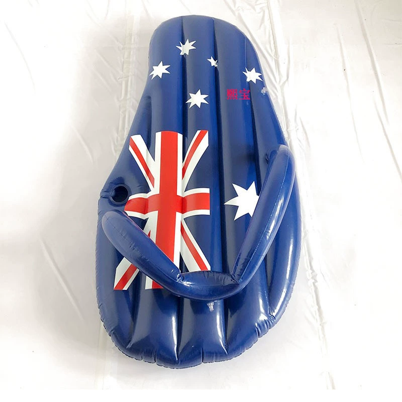 Производитель поставляет оптом на заказ надувные тапочки из ПВХ, плавучие маты специальной формы, креативные плавучие коврики, рекламные плавучие кровати для отдыха.