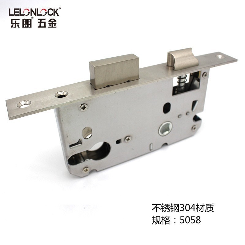 Puerta interior 5058 bloqueo personalizado acero inoxidable 304 accesorios de bloqueo de puerta interior puerta de madera maciza puerta de dormitorio doble lengua bloqueo