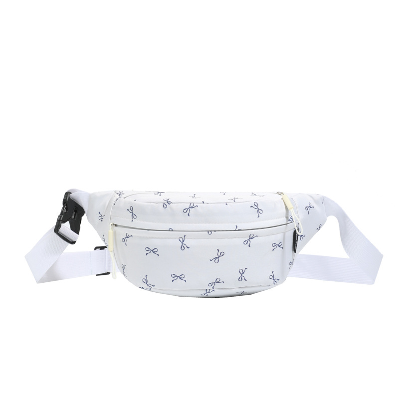 Pequeño fresco lindo bolso de pecho de arco impresión extranjera mochila de bebé 2025 comercio exterior transfronterizo bolso de cintura de niños