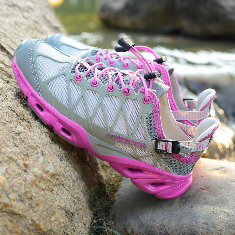 2024 al por mayor transfronterizo primavera y verano zapatos de malla de mujer zapatos deportivos Amazon zapatos de pareja masculinos independientes