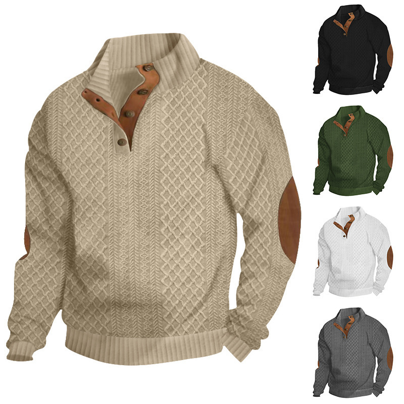 Men's Casual Hoodie With Anime Embroidery - Stylish Streetwear Pullover, Soft & Comfortable Long Sleeve Sweatshirt_viptrois.com