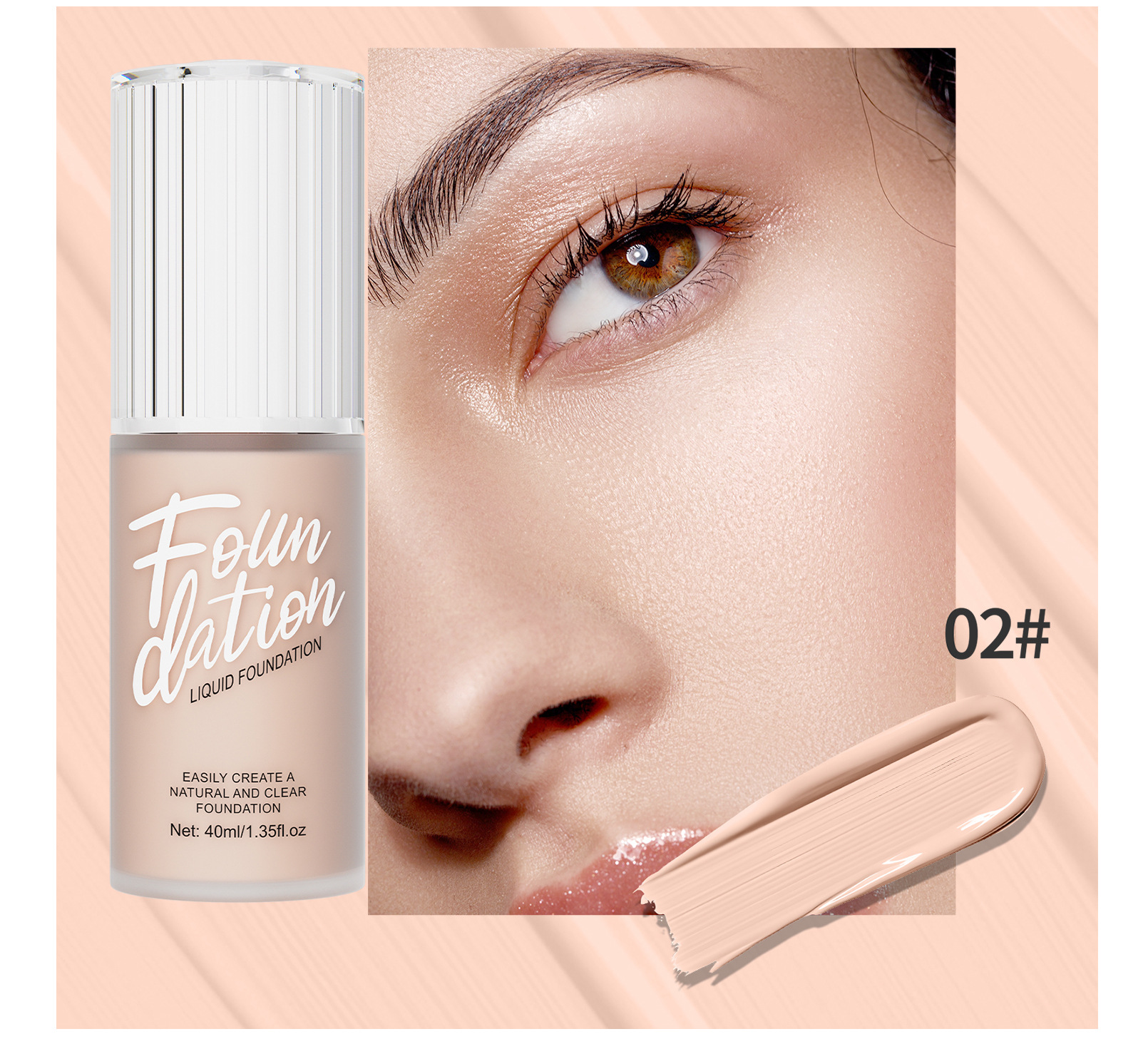 Hellokiss Foundation is a clear, smooth, natural and long-lasting European and American Foundation matte foundation makeup undefined