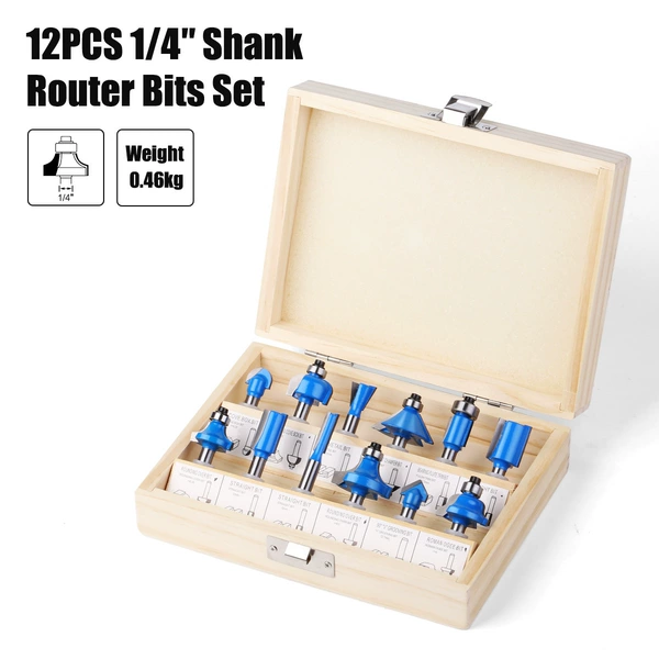 12-piece set 1/4 handle-blue
