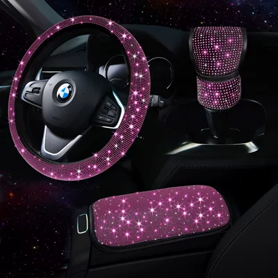 Cover for All Seasons, Steering wheel cover - rose-red-38cm
