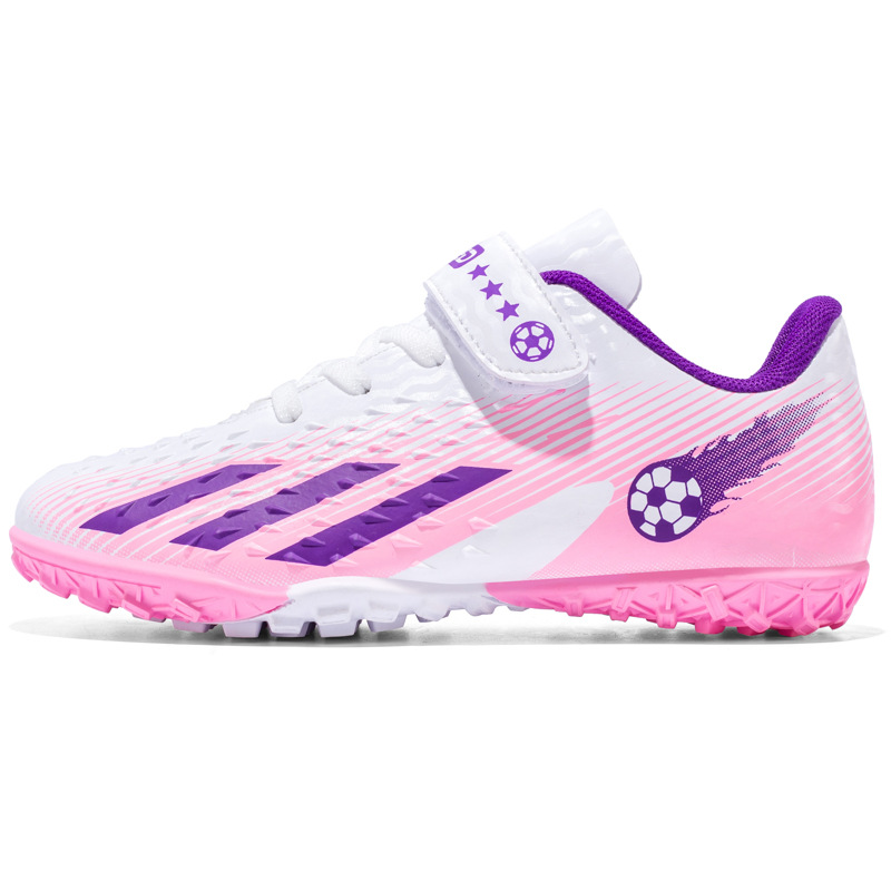 Nuevos zapatos de fútbol de velcro para niños jóvenes TF uñas rotas estudiantes de primaria y secundaria competencia entrenamiento zapatillas hombres y mujeres al por mayor