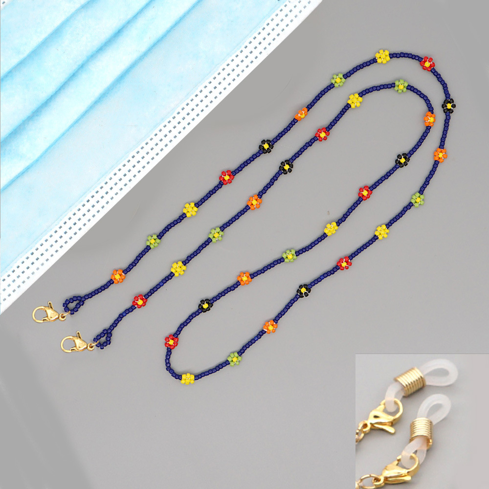 retro rice beads handwoven mask chain glasses chain necklacepicture5