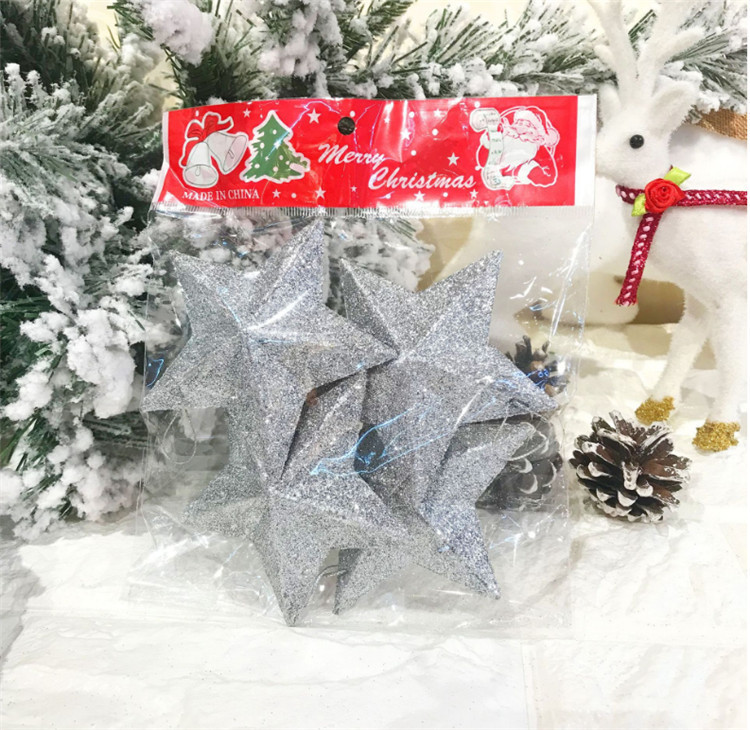 アマゾンのクリスマス装飾品の小さい金のピンクの五芒星のクリスマスツリーの小さいペンダントのクリスマスツリーの装飾品の卸売り|undefined
