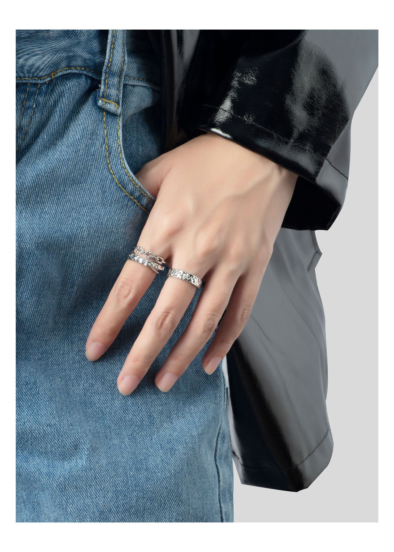 Fashion Geometric Copper Plating Zircon Open Ring