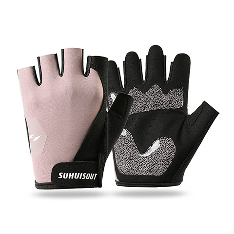 Amazon transfronterizo nuevo guante deportivo de fitness medio dedo ciclismo amortiguador anti-desgaste transpirable anti-deslizante guante anticapullo