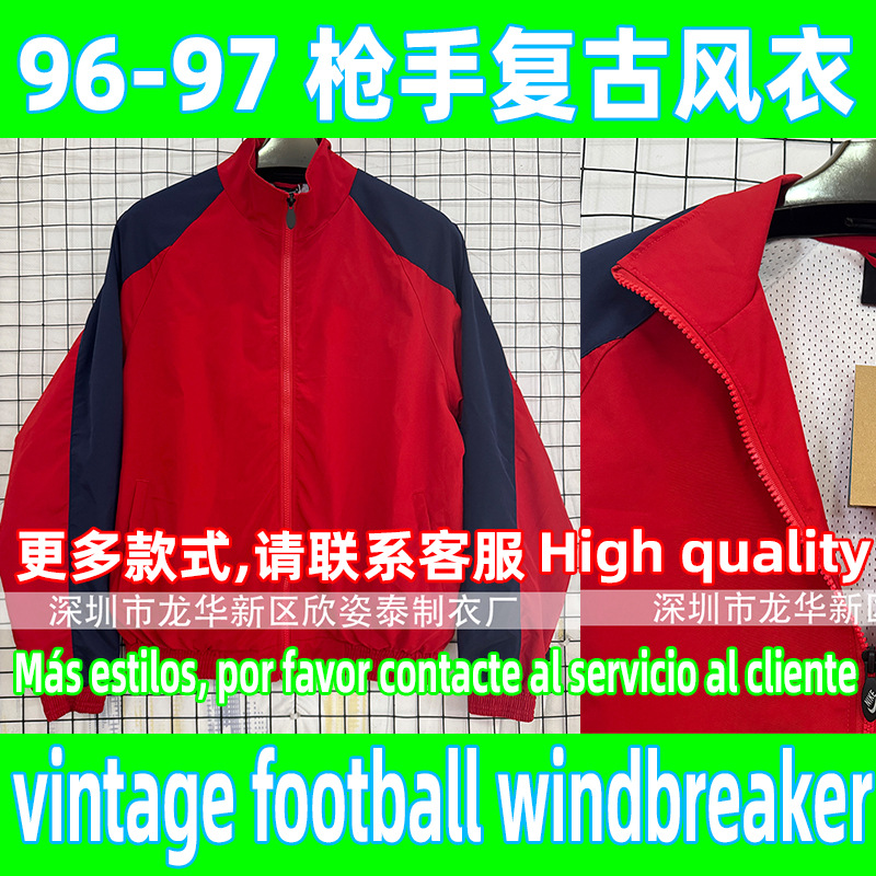 Arsenal Classic Retro Red Football Windbreaker 1996 Vintage Football Windbreaker