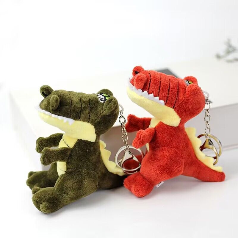 Creativo de dibujos animados de cocodrilo llavero dinosaurio colgante de coche juguete de los niños pequeño cocodrilo muñeca regalo de la muchacha