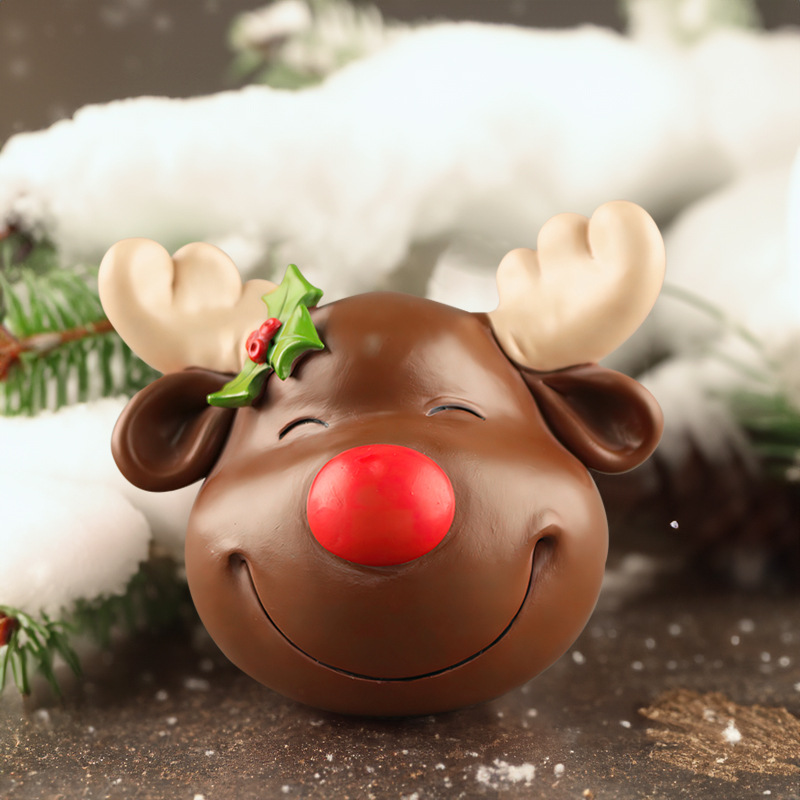New European and American Santa Claus, Snowman, and Reindeer Resin Ornaments for Desktop Christmas Decoration Gifts, Christmas Limited Edition