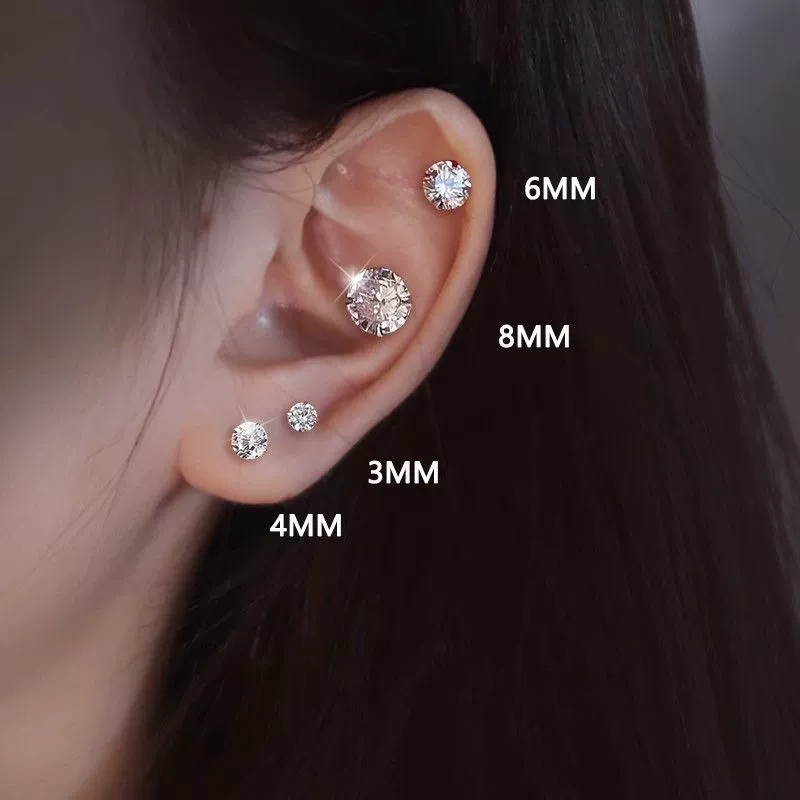 Earrings, silver 999 sample