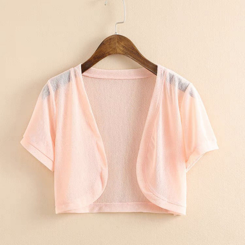 女性用小さなショール、夏用シフォン日焼け止め服、空調シャツ、薄手コート、小さなチョッキ、大きいサイズ、万能カーディガン、ショートスタイル|undefined