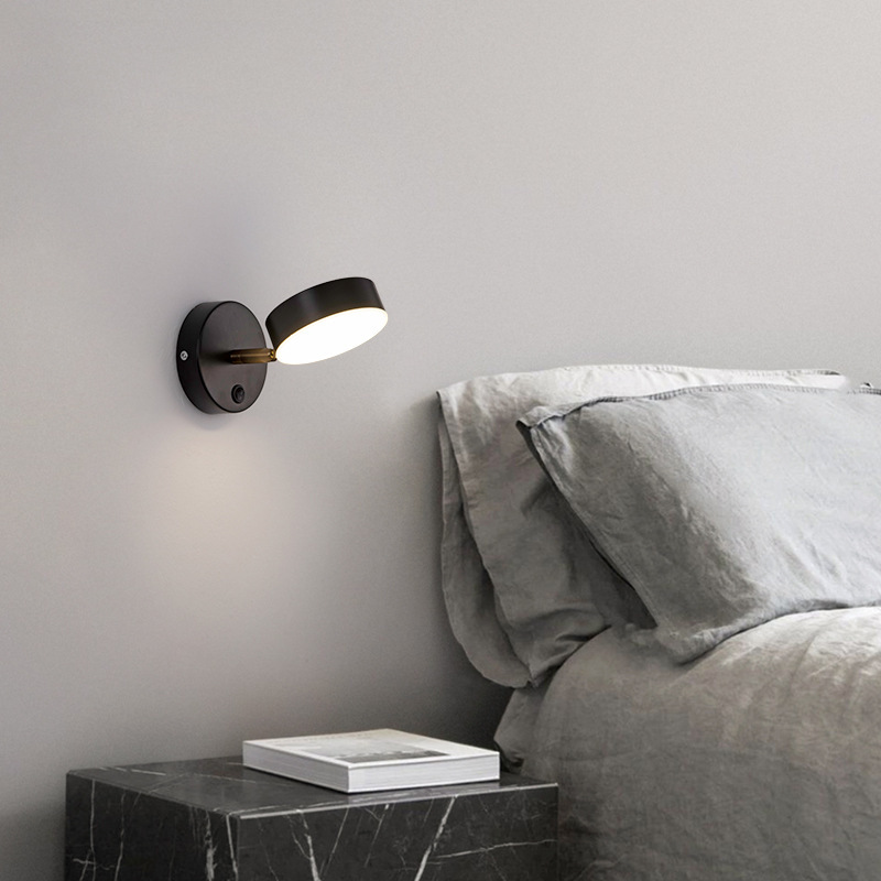 lámpara de dormitorio simple pasillo lámpara higiénica simple lectura espejo creativo baño moderno faro lámpara de pared lámpara de cama
