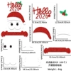 Santa Claus red scarf model (3 pieces of glue points inside)