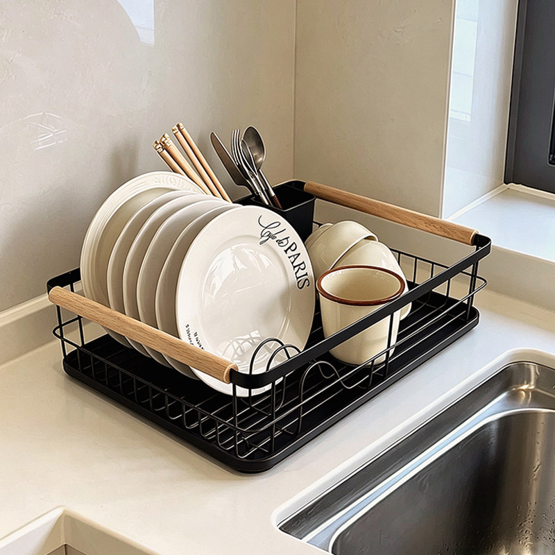Escurridor de Platos para Cocina de Hierro, Multifuncional, para Encimera