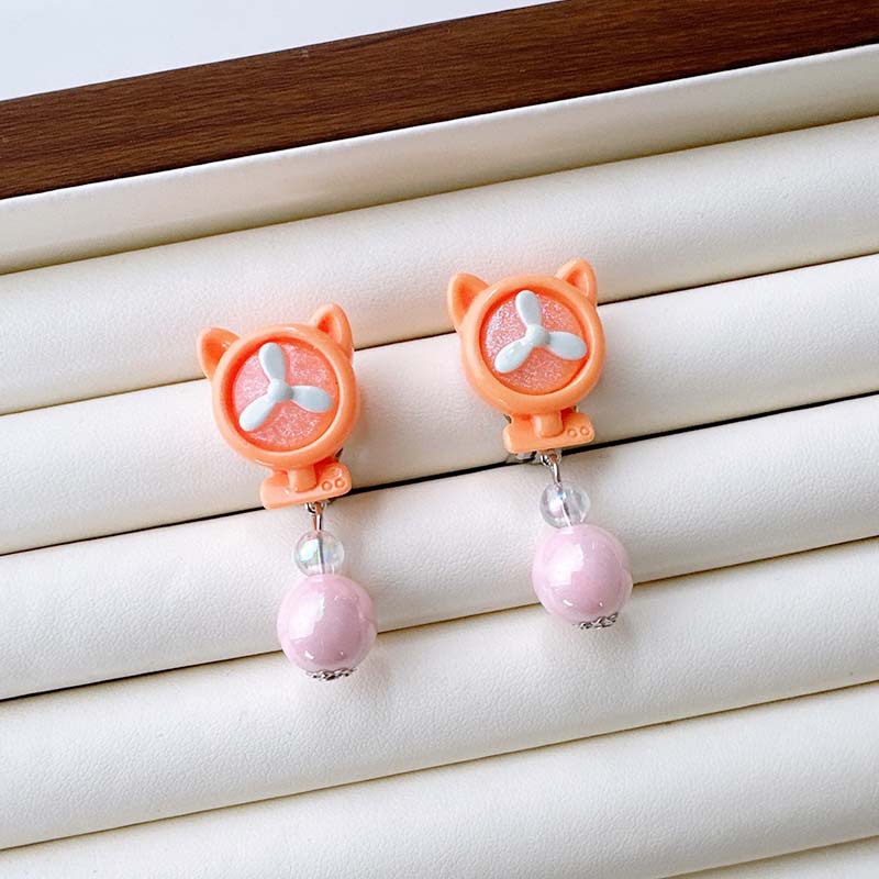 14# Orange Fan Ear Clips (bolsa)
