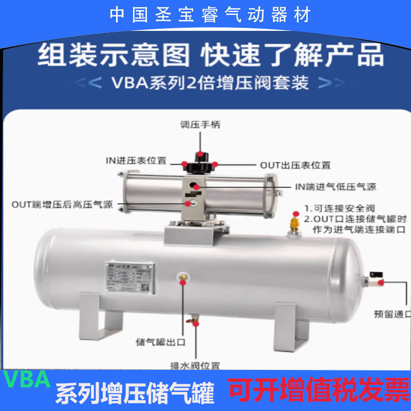 全新原装SMC增压缸VBA43A-04GN VBA40A-04GN 现货秒发顺丰包邮