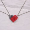 Necklace for beloved hip-hop style, detachable constructor heart shaped, pendant, European style, wholesale