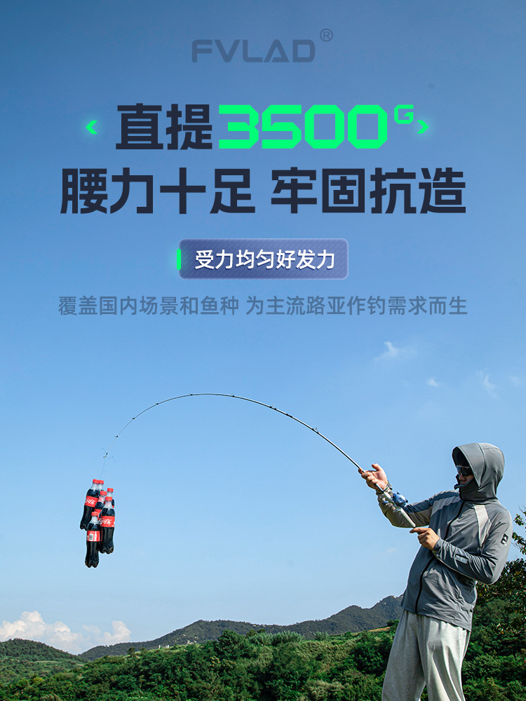 フラッド カーボン ルアー ロッド セット ML クイック調整ガンハンドル ルアー ロッド M ストレート ハンドル 3m ロングレンジ ルアー フィッシング ロッド