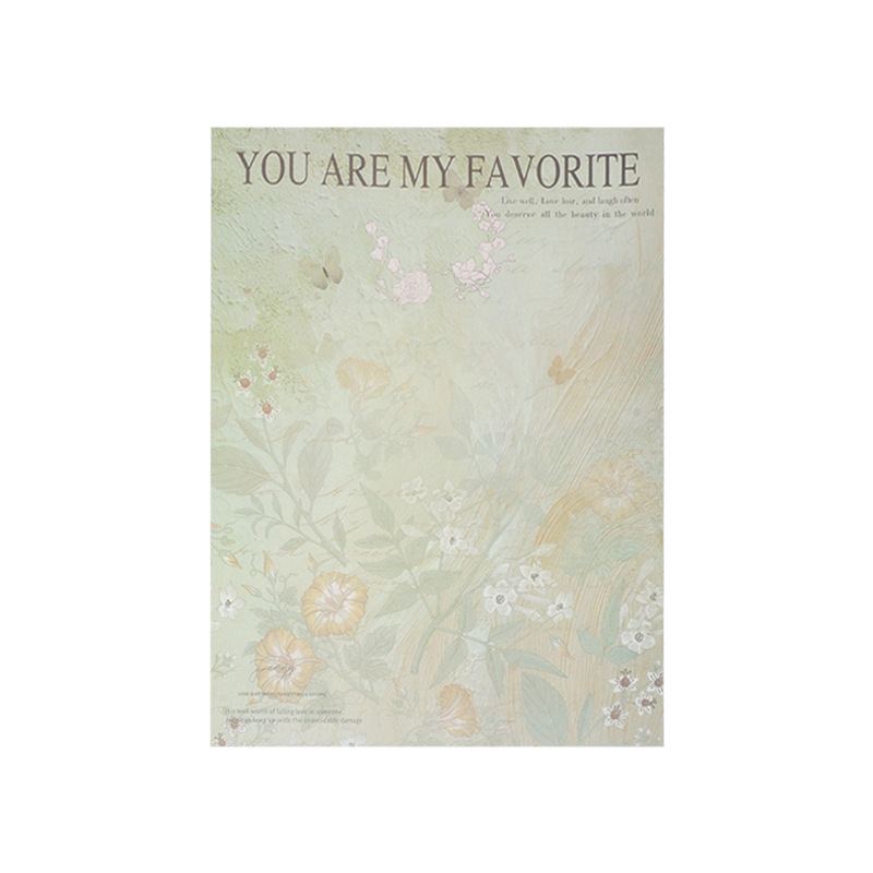 Flor Xixi Dream Garden Papel de embalaje de flores Pintura al óleo retro Diy Regalo Ramo de regalo Flores Flores Papel de embalaje floral