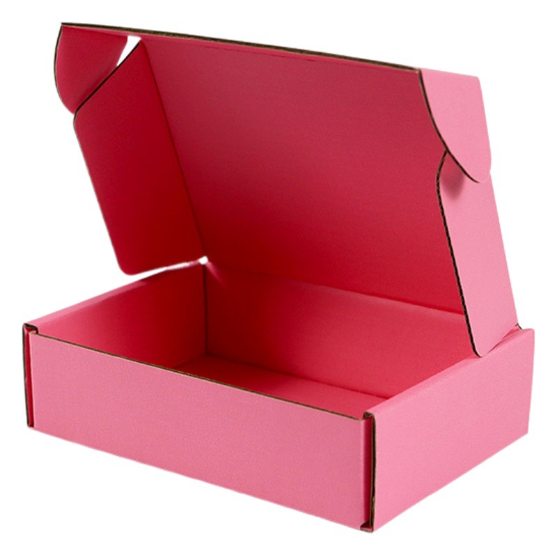 Caja de avión Rosa caja de embalaje de papel de joyería de tamaño pequeño al por mayor extra duro desgaste armadura ropa caja de aviones en stock caja de color