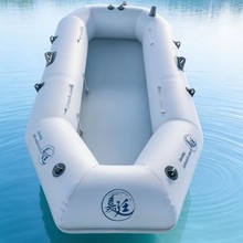 新品外销纯色耐磨加厚橡皮艇充气船硬底折叠专业路亚气垫船