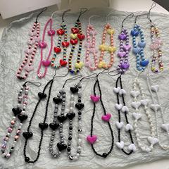 Casetify Korean-style Love Phone Short Chain Necklace Celebrity Same Style Charm Compatible Multicolor Beads Bracelet