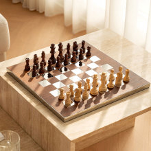 高档国际象棋儿童学生成人棋盘西洋棋比赛专用棋样板房书房摆件