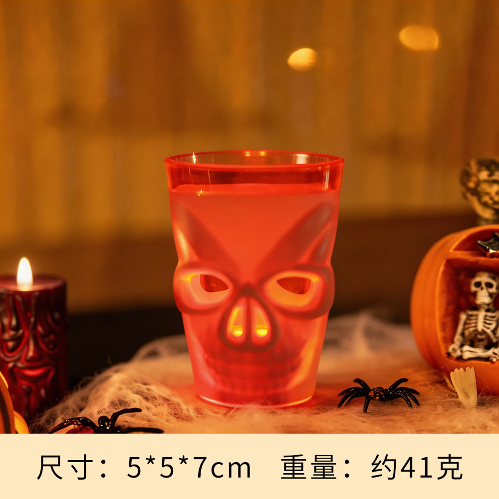 Decoración de Halloween esqueleto fantasma mesa de lámparas colocado horrores árbol demonio calabaza lámpara decoración de fiesta velas lámparas de noche