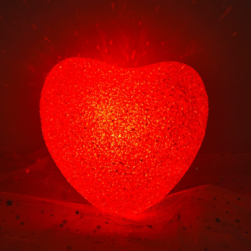 Сердечная LED ночник, 5 Вт, размеры 8–30 см, несколько цветов, эластичный ремешок
